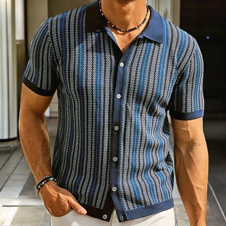 Men’s Striped Button-Up Shirt