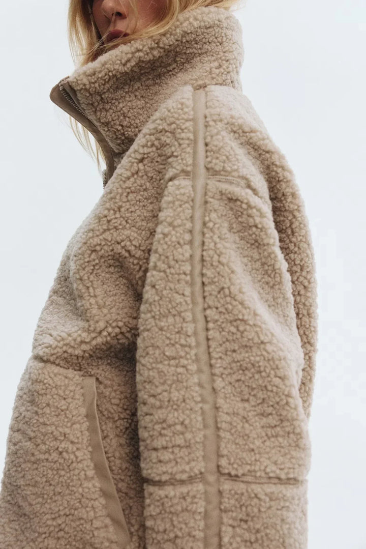 Women’s Zip-Up Teddy Jacket