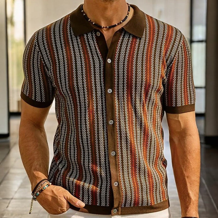 Men’s Striped Button-Up Shirt