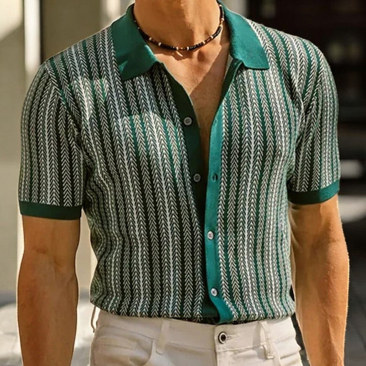 Men’s Striped Button-Up Shirt