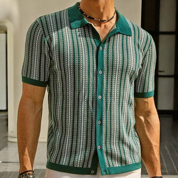 Men’s Striped Button-Up Shirt