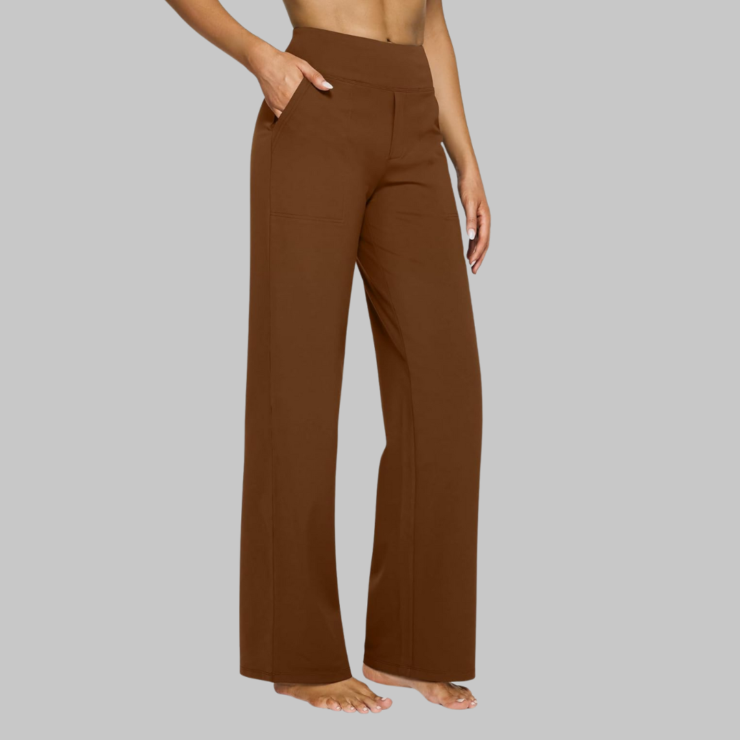 Women’s High-Waisted Stretch Wide-Leg Trousers