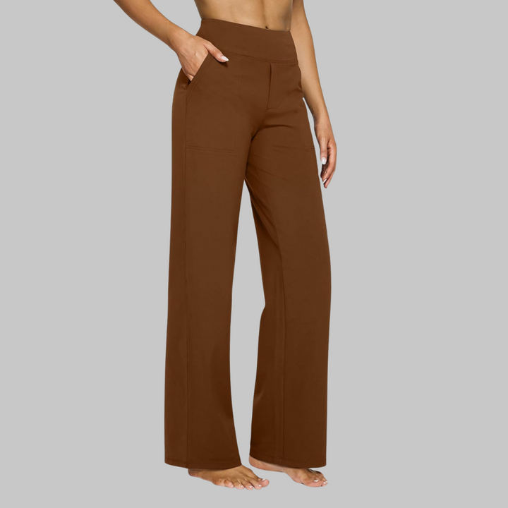 Women’s High-Waisted Stretch Wide-Leg Trousers