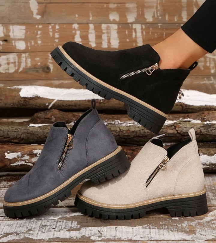Women’s Side-Zip Chunky Ankle Boots