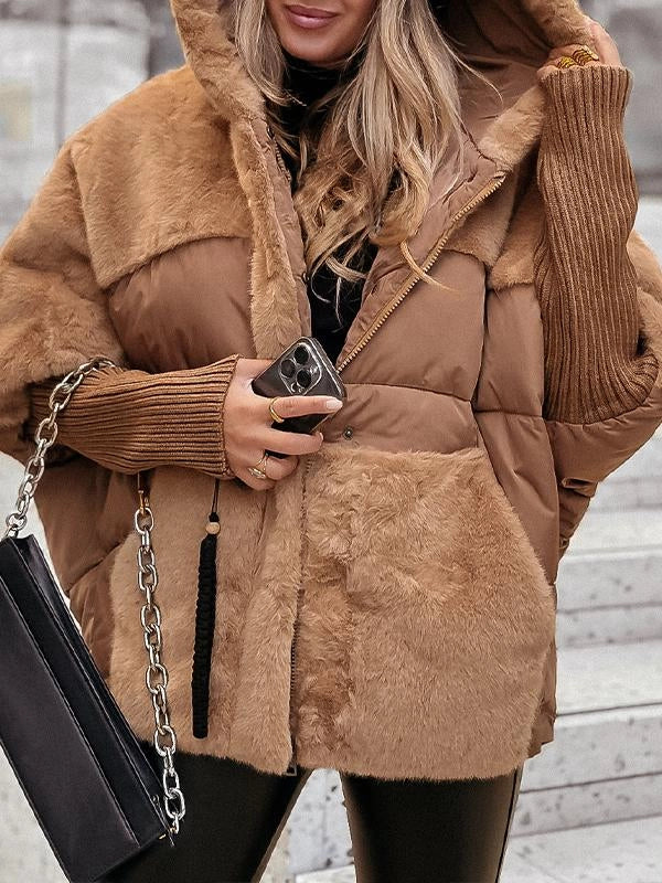 Women’s Faux-Fur Panelled Puffer Jacket