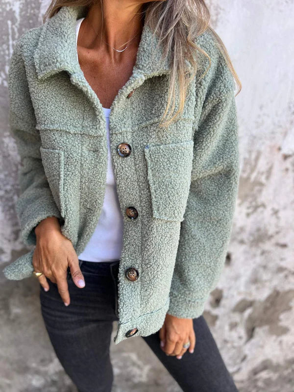 Women’s Button-Up Teddy Jacket