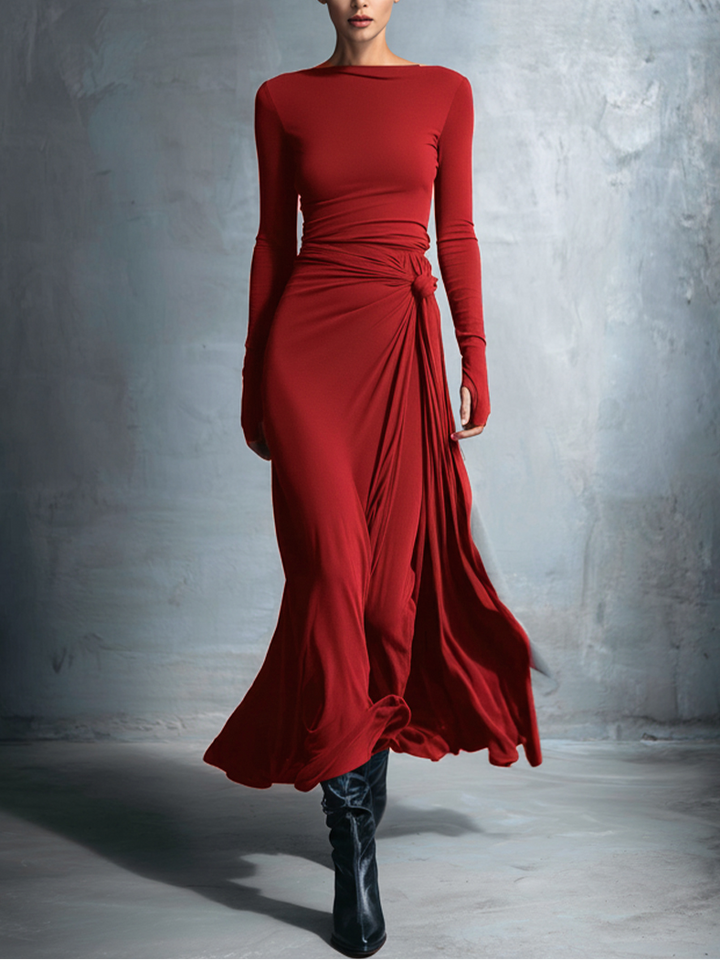 Gabriella | Long Dress with Side Knot