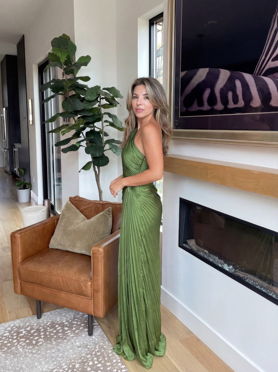 Aurelia | One-Shoulder Pleated Dress