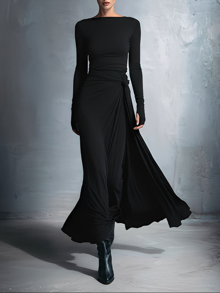 Gabriella | Long Dress with Side Knot