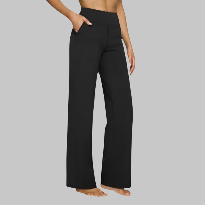 Women’s High-Waisted Stretch Wide-Leg Trousers