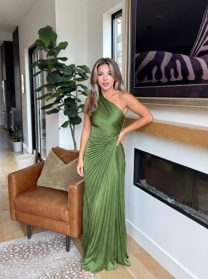 Aurelia | One-Shoulder Pleated Dress