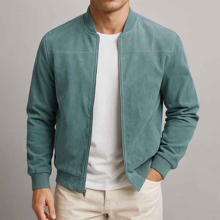 Men’s Suede Bomber Jacket