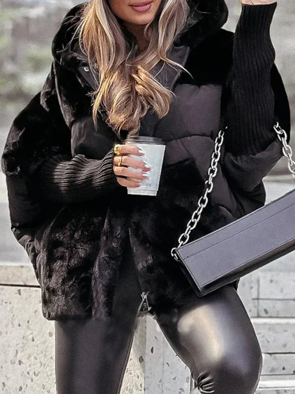 Women’s Faux-Fur Panelled Puffer Jacket