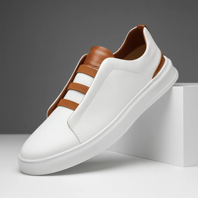 Men’s Leather Slip-On Trainers