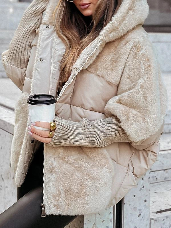 Women’s Faux-Fur Panelled Puffer Jacket