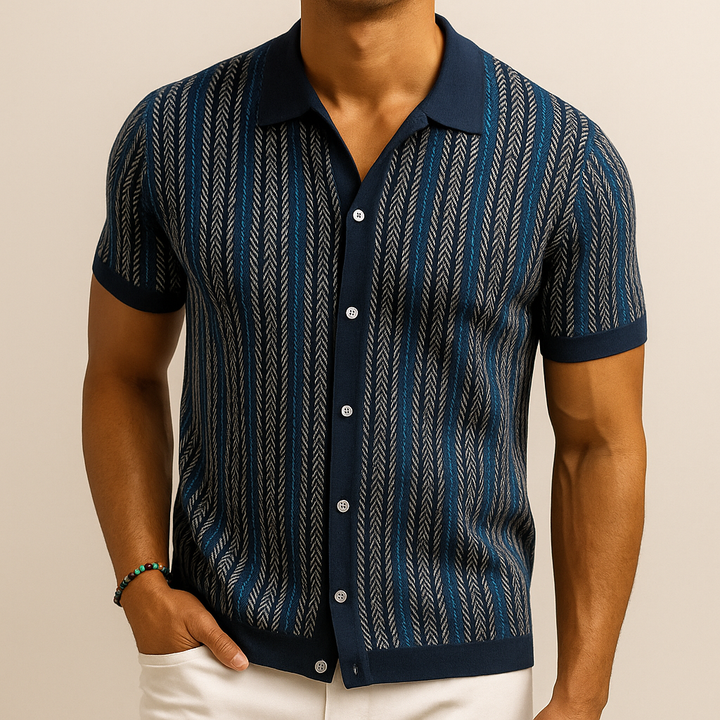 Men’s Striped Button-Up Shirt