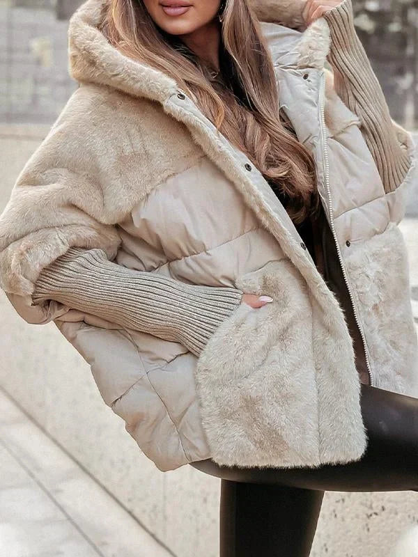 Women’s Faux-Fur Panelled Puffer Jacket