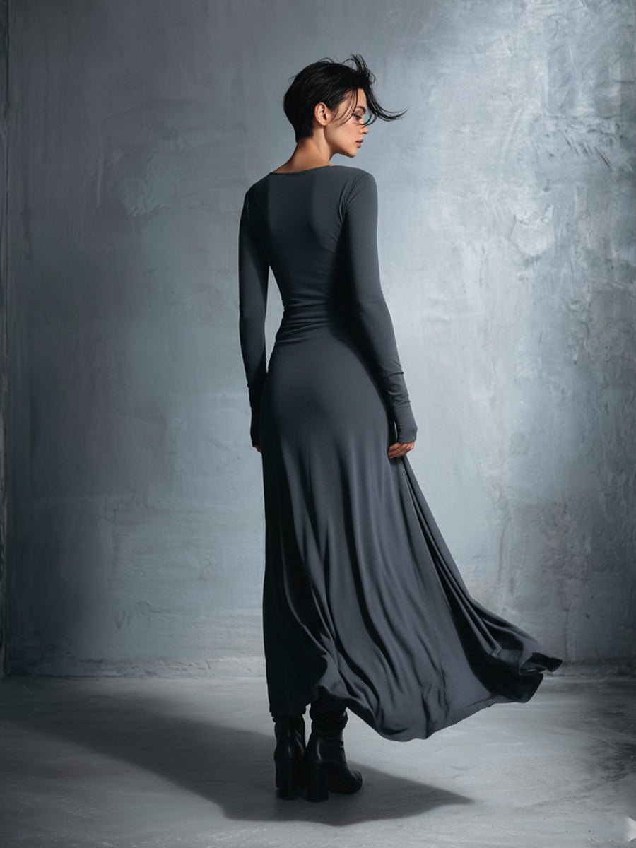 Gabriella | Long Dress with Side Knot