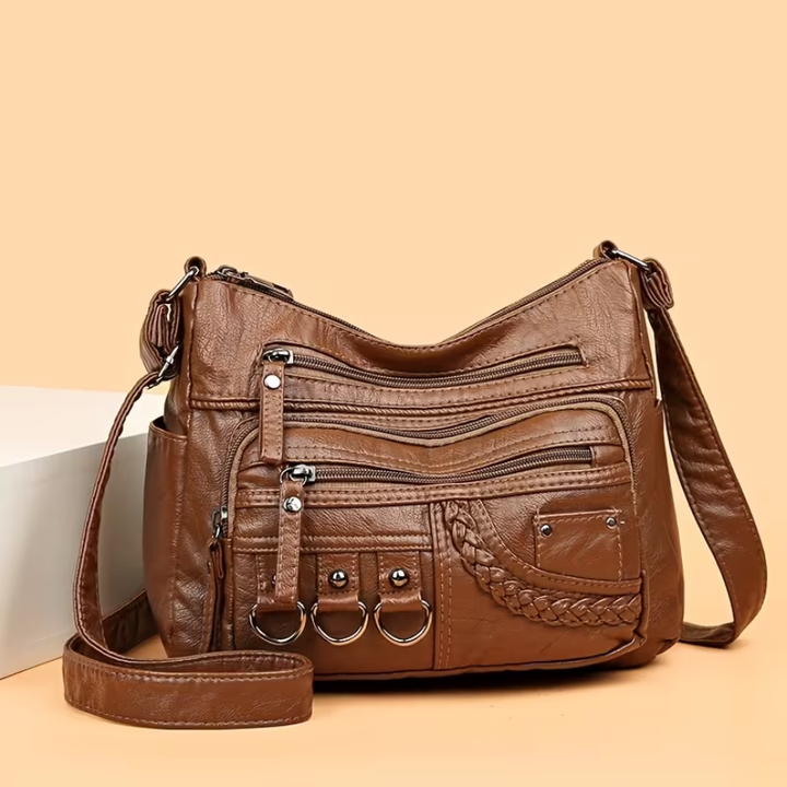 Elara | Everything in, nothing forgotten — Spacious Leather Shoulder Bag