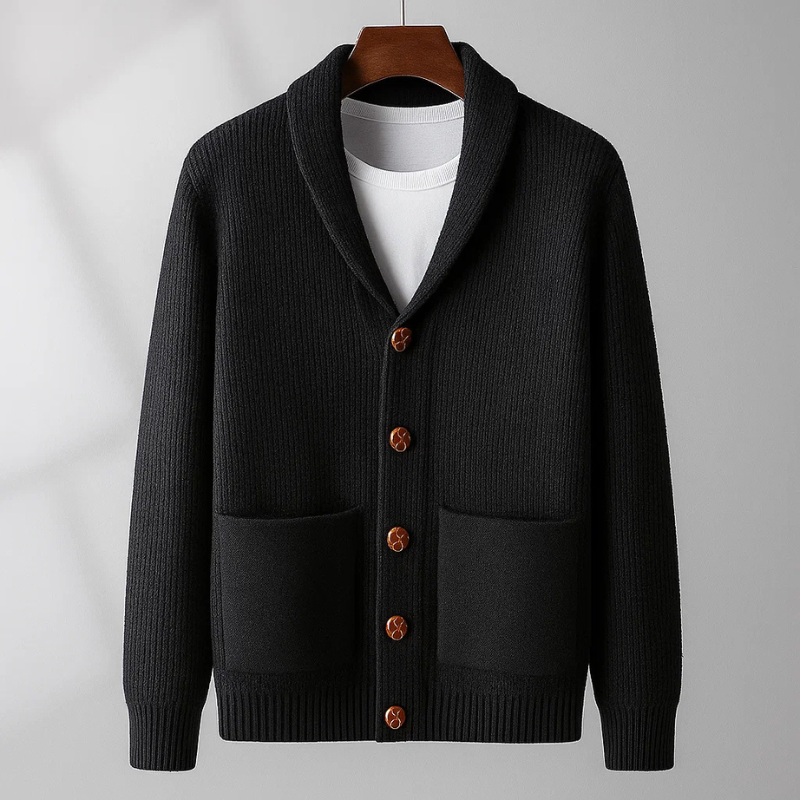 Men’s Cashmere Shawl-Collar Cardigan