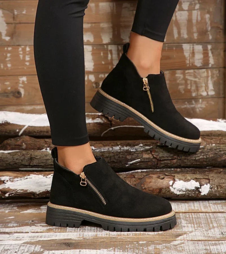 Women’s Side-Zip Chunky Ankle Boots