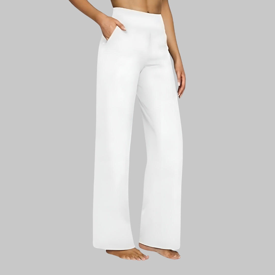 Women’s High-Waisted Stretch Wide-Leg Trousers