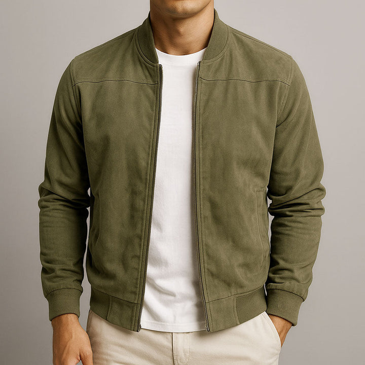 Men’s Suede Bomber Jacket