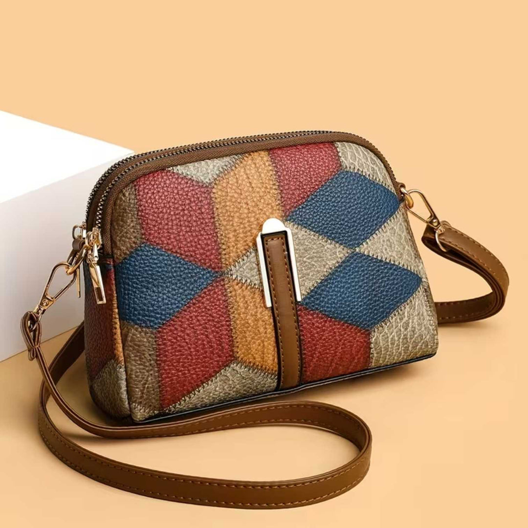 Sofia | Striking and Unique — Leather Mini Bag with Color