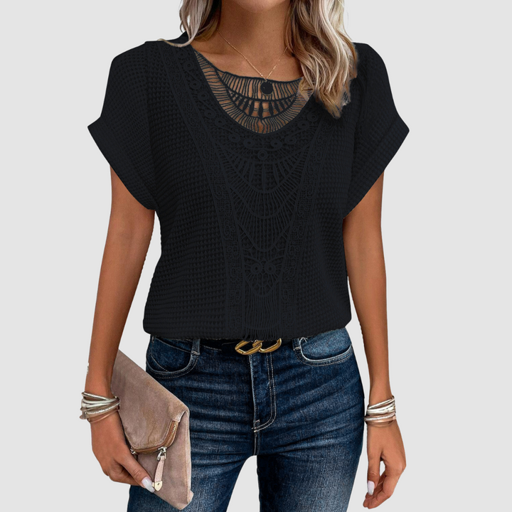 Women’s Crochet Short-Sleeve Top