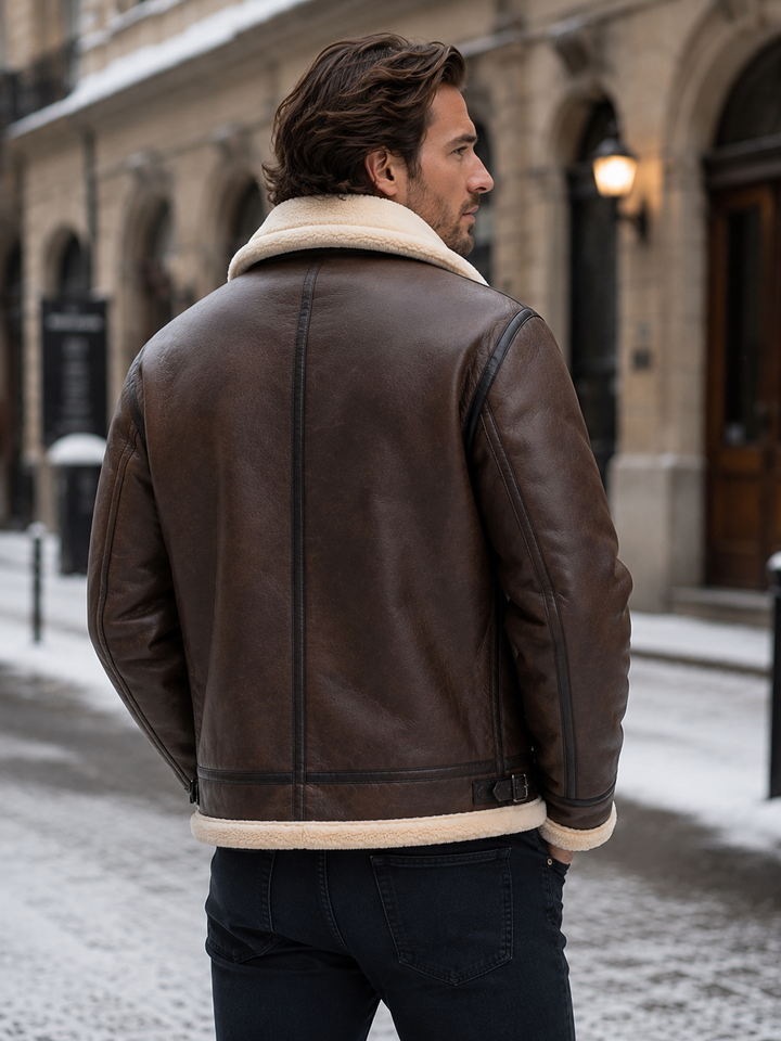 Men’s Fleece-Lined Aviator Jacket