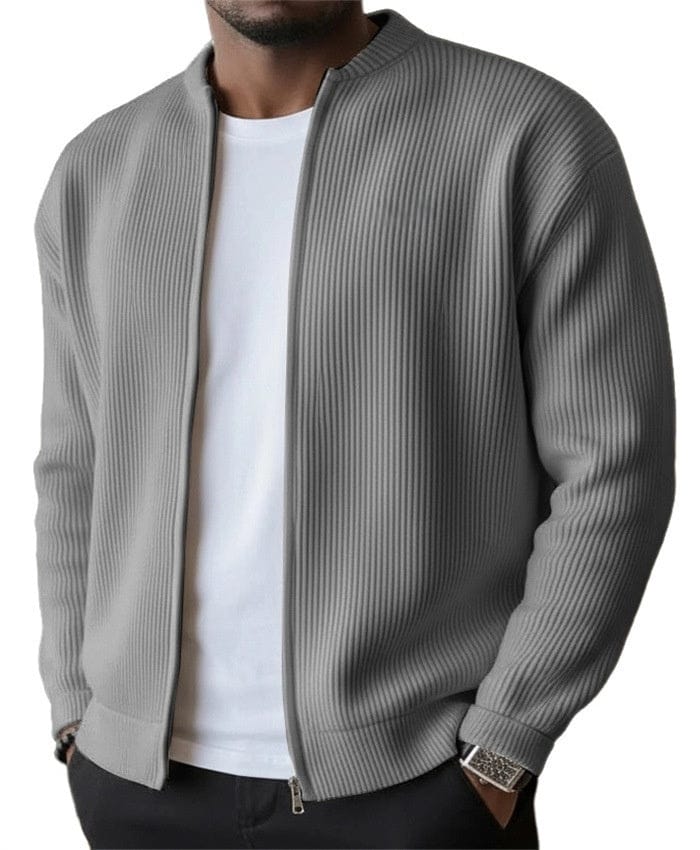 Men’s Ribbed Zip-Up Cardigan