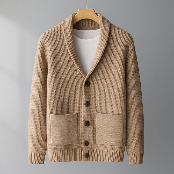 Men’s Cashmere Shawl-Collar Cardigan