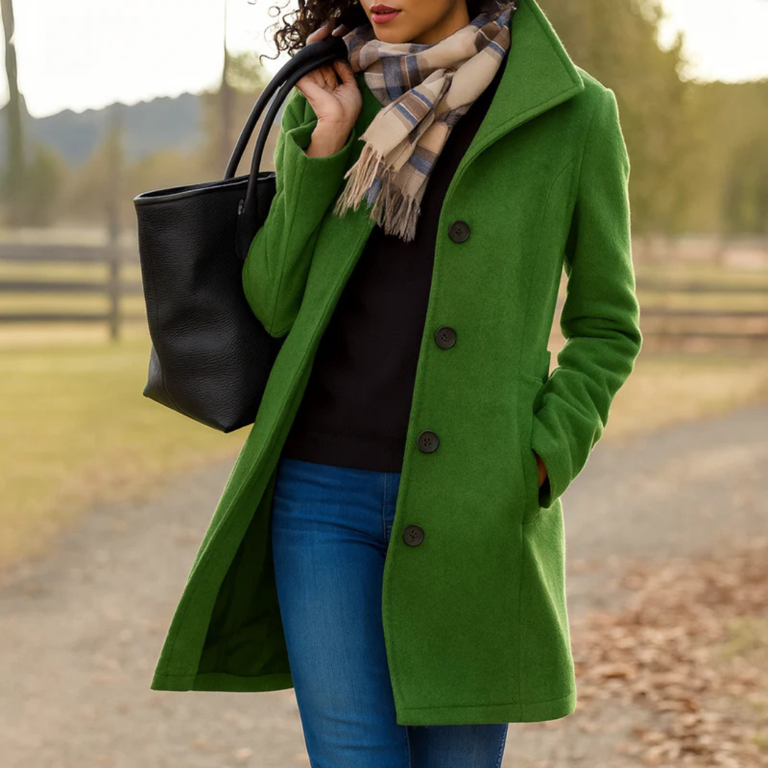 Women’s Single-Breasted Longline Coat