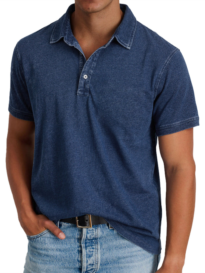 Men’s Vintage-Wash Polo Shirt