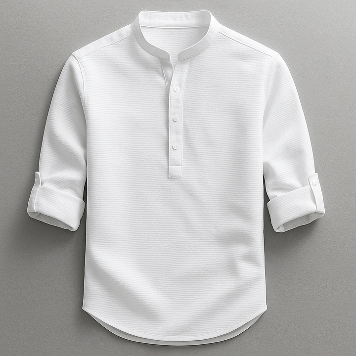Men’s Textured Henley Shirt