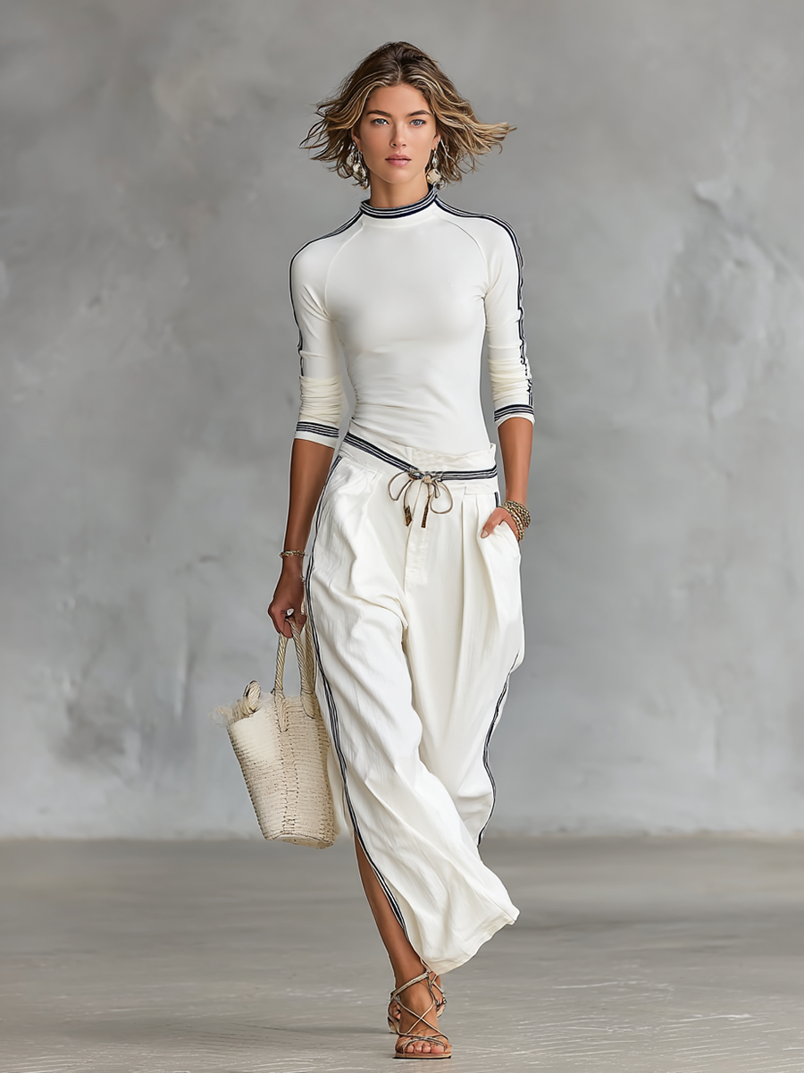 Hannah | Two-Piece Sports Set with Stand-Up Collar and Pants