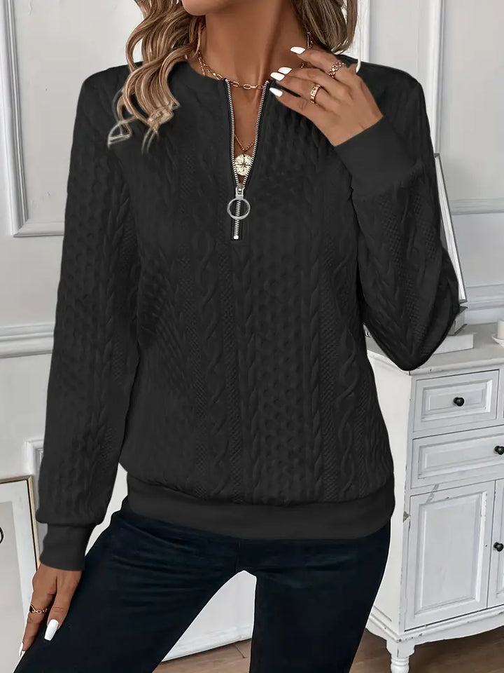 Women’s Cable-Knit Half-Zip Jumper