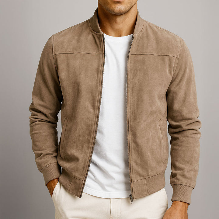 Men’s Suede Bomber Jacket