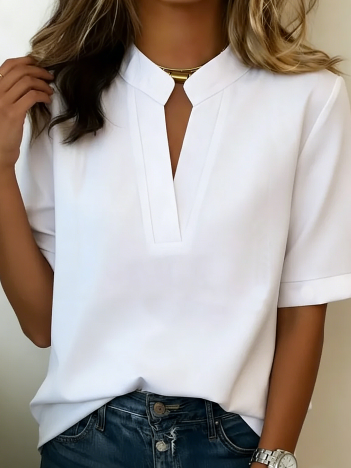 Women’s Short-Sleeve V-Neck Blouse