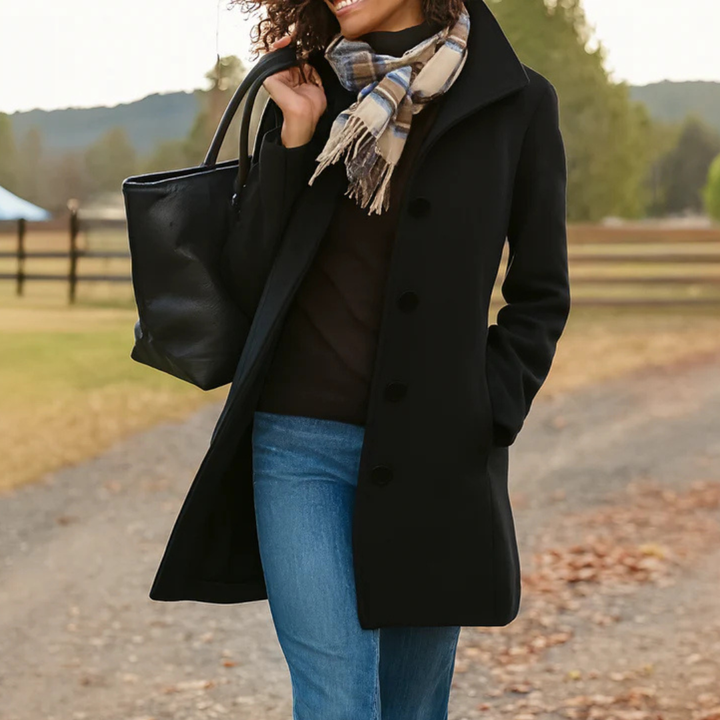 Women’s Single-Breasted Longline Coat