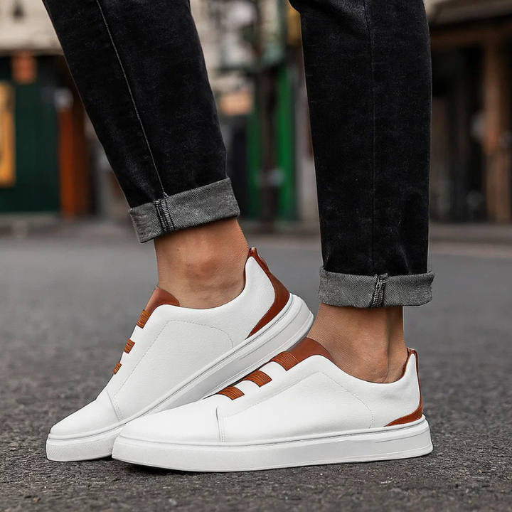 Men’s Leather Slip-On Trainers