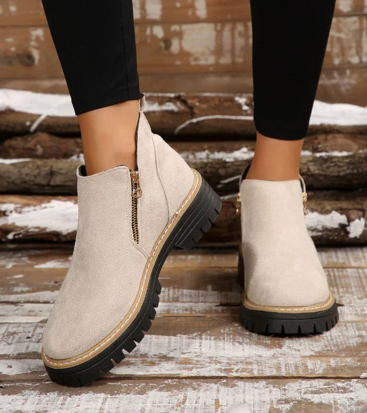 Women’s Side-Zip Chunky Ankle Boots
