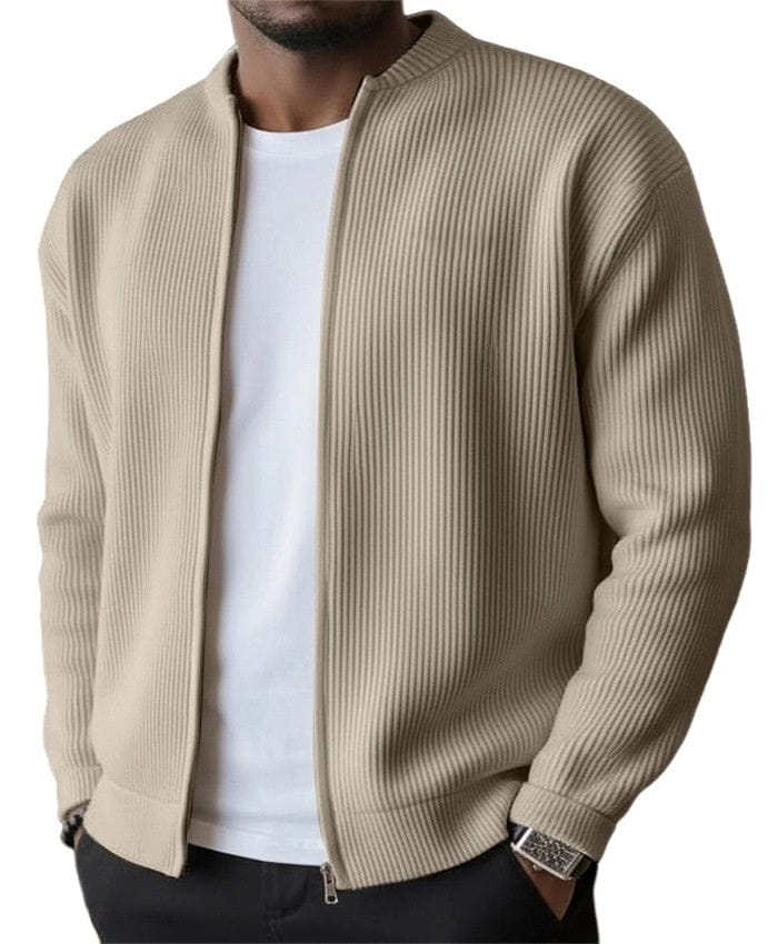 Men’s Ribbed Zip-Up Cardigan