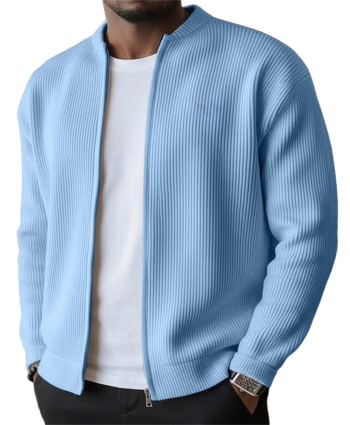 Men’s Ribbed Zip-Up Cardigan