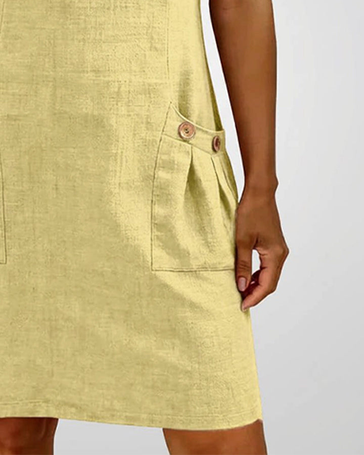 Ellie | Cotton Dress with Zipper Pocket