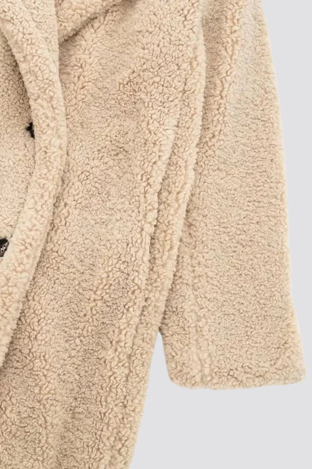 Women’s Longline Double-Breasted Teddy Coat