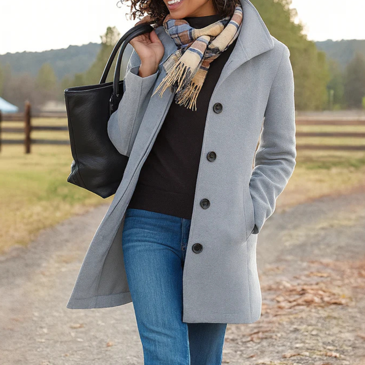 Women’s Single-Breasted Longline Coat