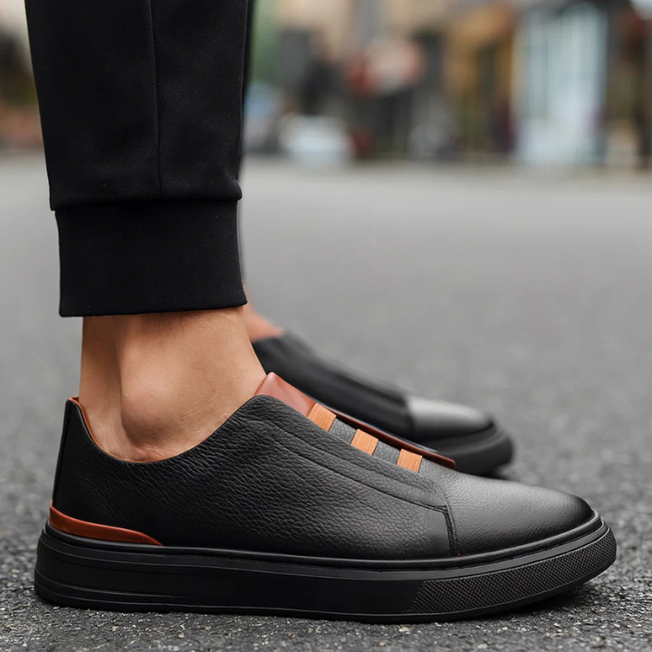 Men’s Leather Slip-On Trainers