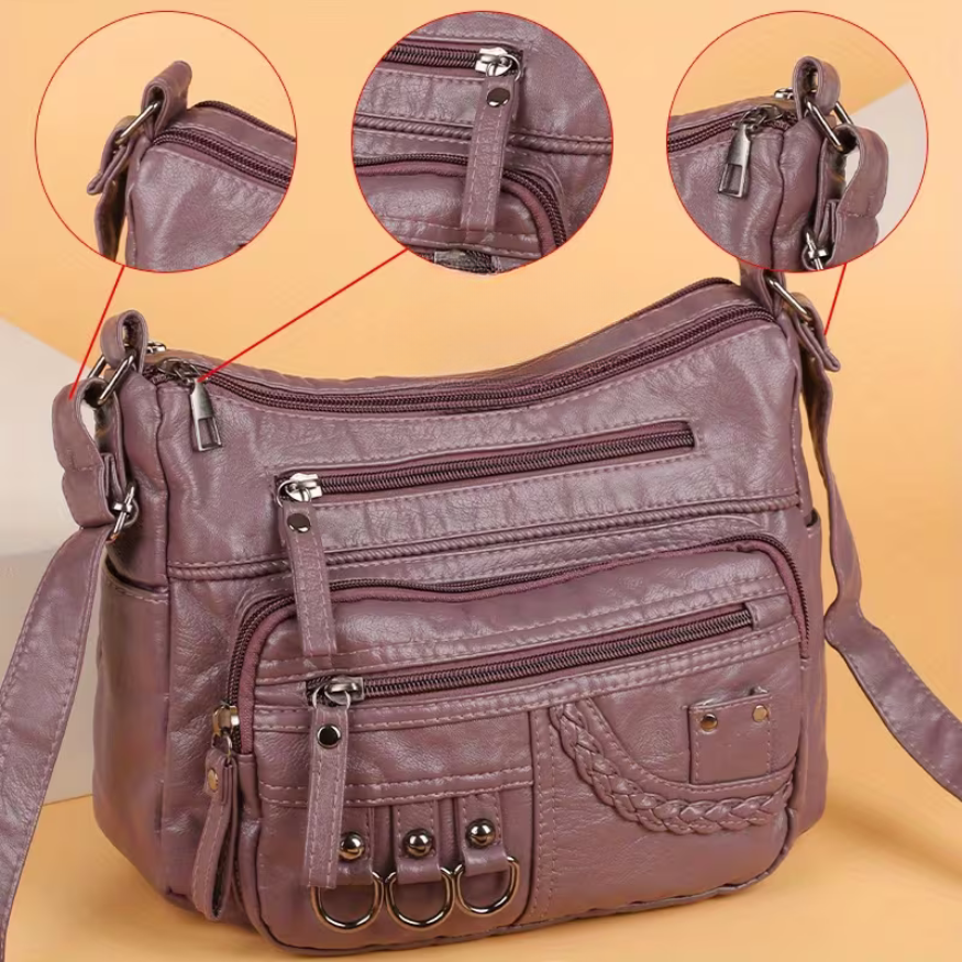Elara | Everything in, nothing forgotten — Spacious Leather Shoulder Bag