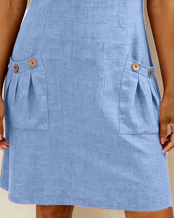 Ellie | Cotton Dress with Zipper Pocket